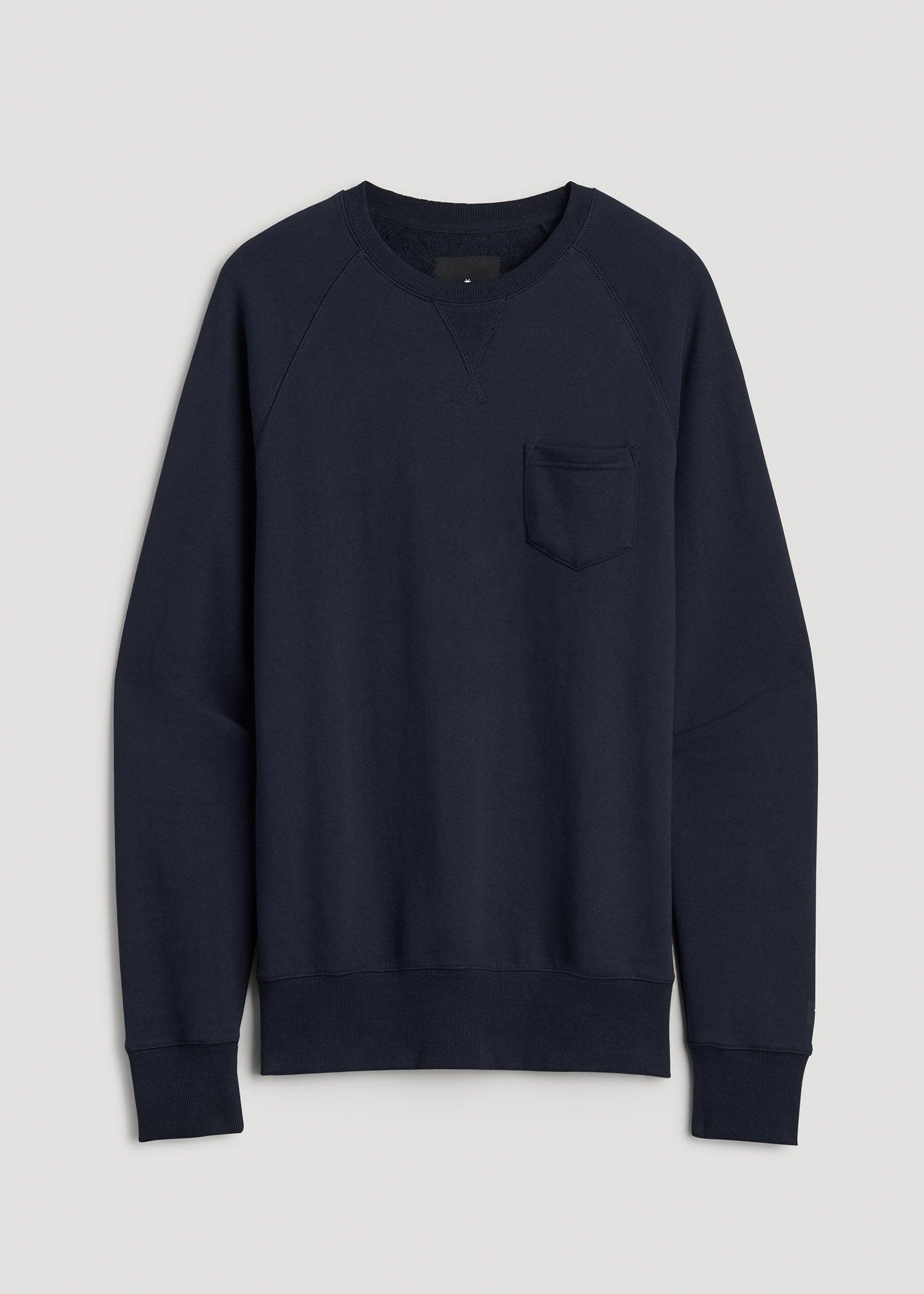 Wearever 2.0 French Terry Crewneck Sweatshirt for Tall Men in Evening Blue Male Product Image