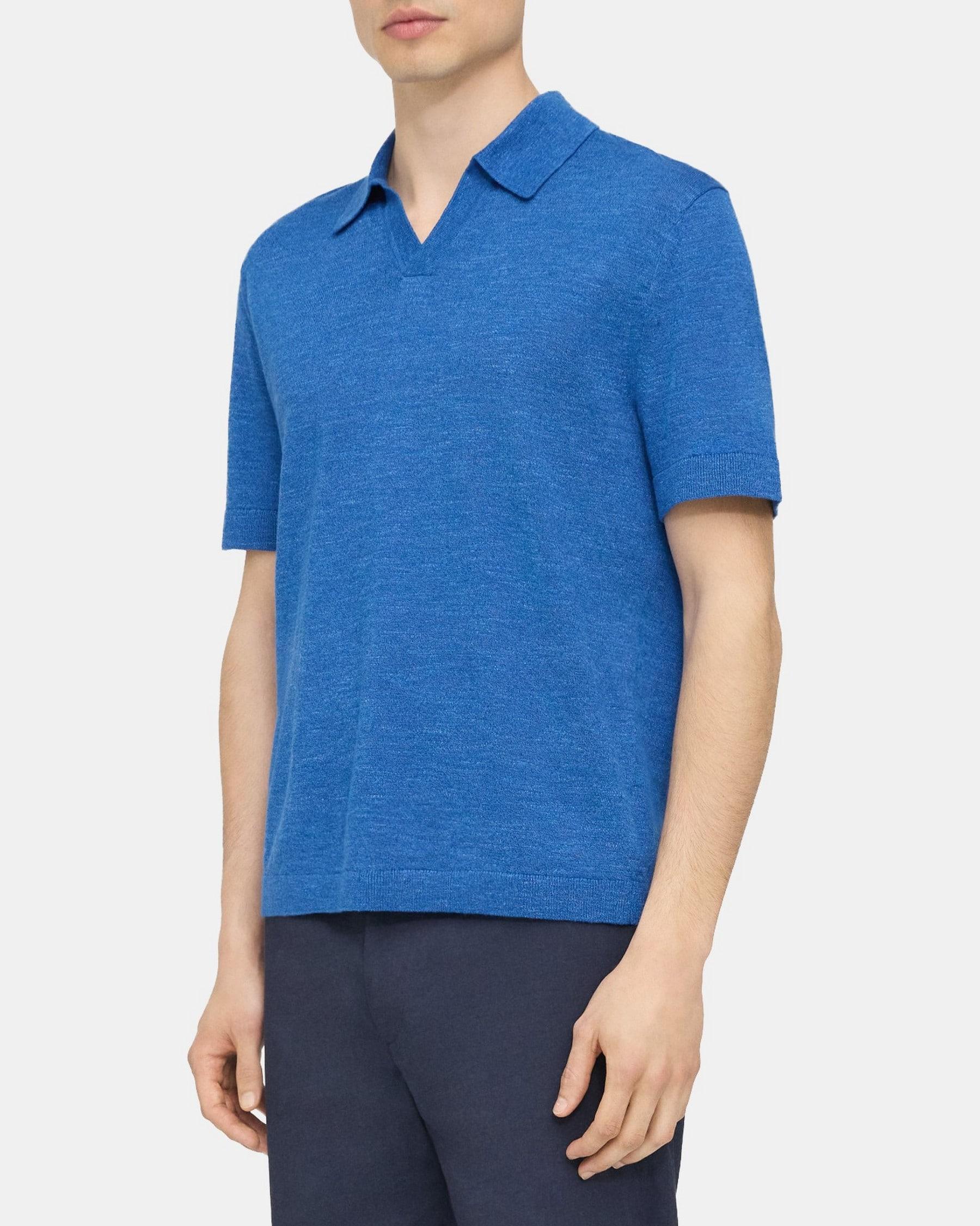 Polo Shirt in Cotton-Linen Product Image