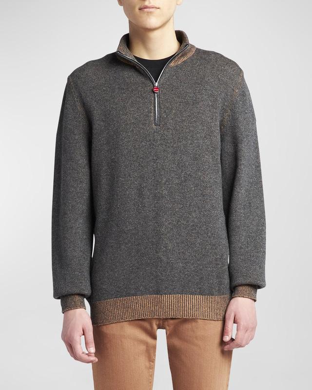 Mens Cashmere Quarter-Zip Sweater Product Image