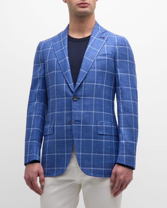 Mens Plaid Cashmere-Blend Sport Coat Product Image