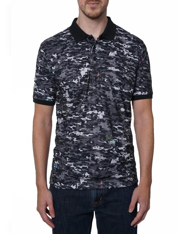 Mens Surfin Escapade Camo Polo Shirt Product Image