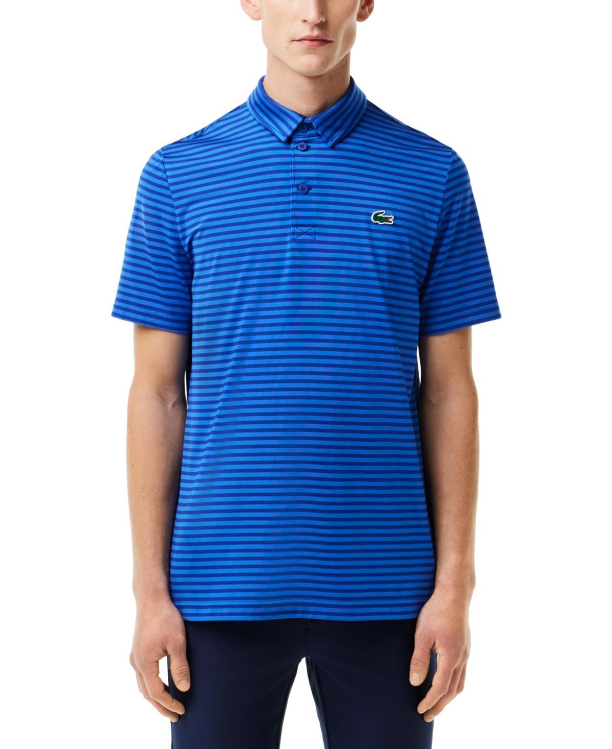 Lacoste Mens Short Sleeve Striped Performance Polo Shirt - S14 Alice Product Image