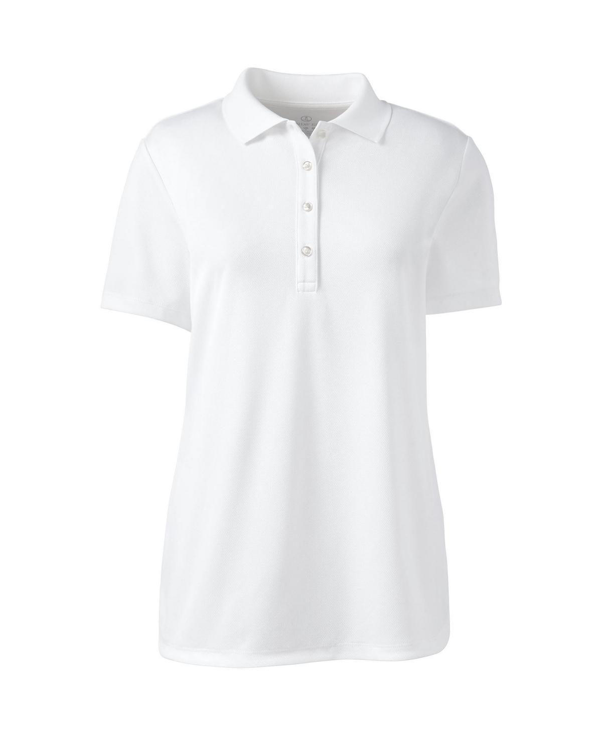 Womens Lands End Short Sleeve Solid Active Polo Shirt Product Image