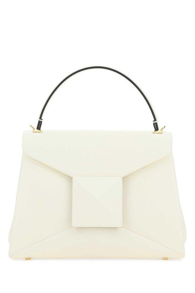 VALENTINO GARAVANI Rockstud Tote Bag In White Product Image