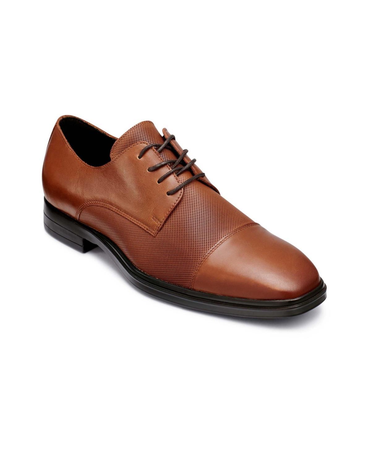 Karl Lagerfeld Paris Mens Leather Cap Toe Derby Lace-Up Shoes Product Image