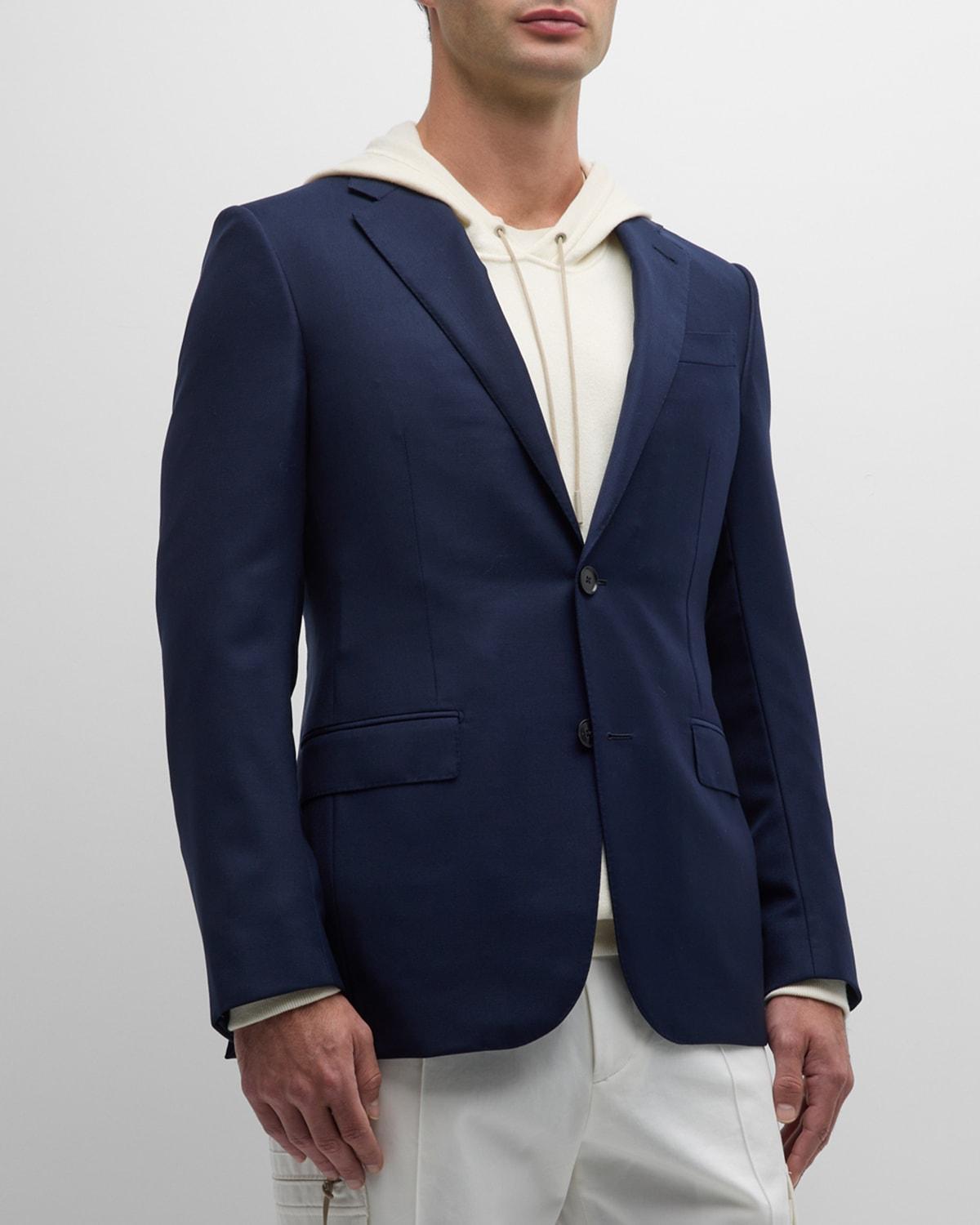 Mens Solid Wool Blazer Product Image