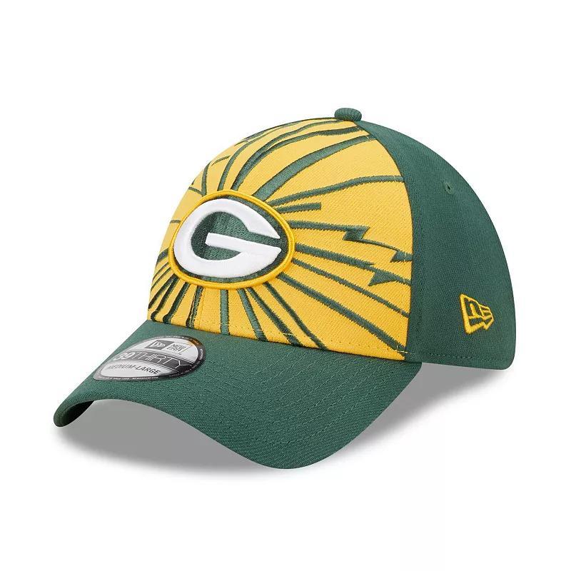 Mens New Era /Gold Bay Packers Shattered 39THIRTY Flex Hat Product Image