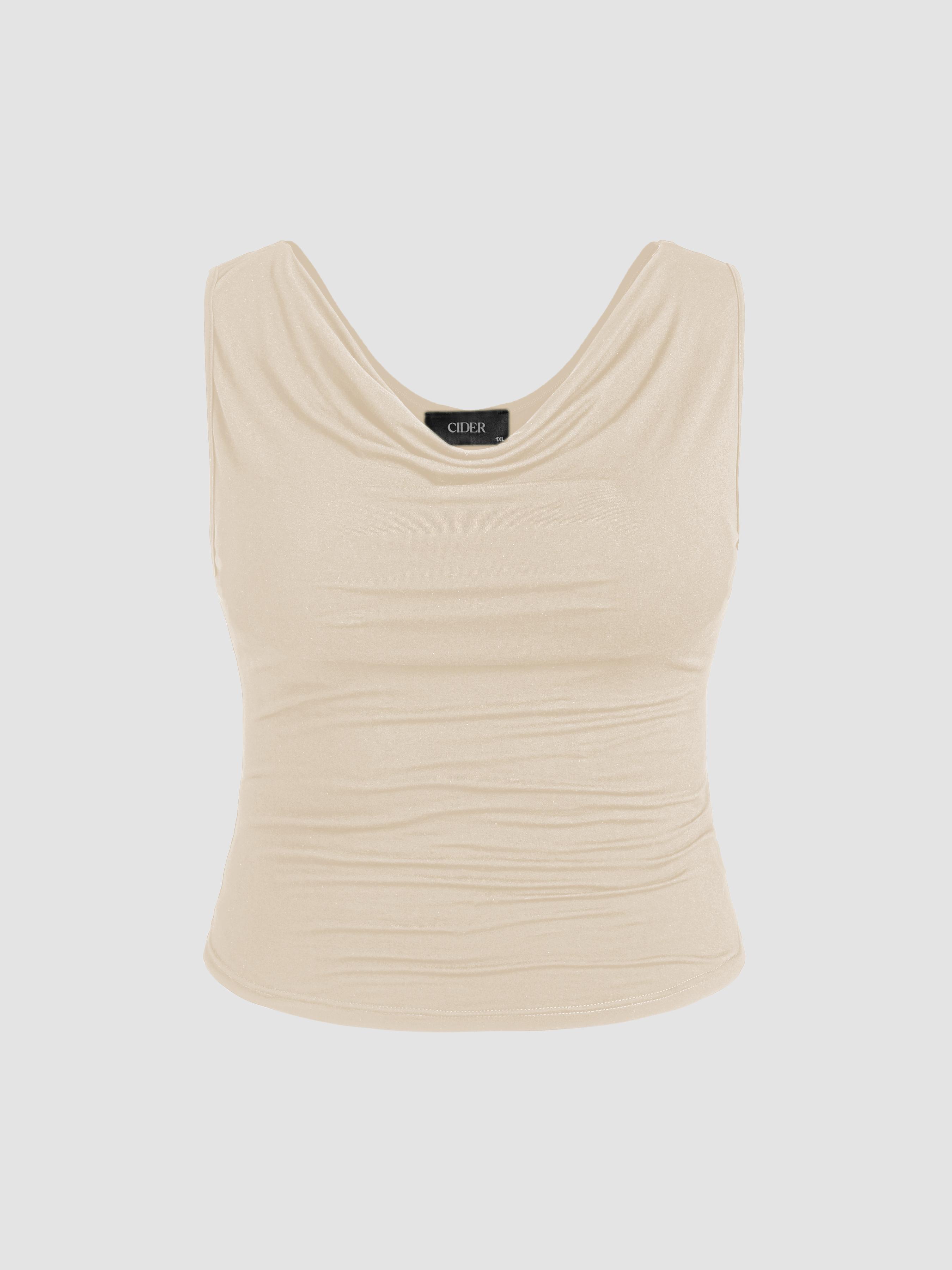 Cowl Neck Tank Top Curve & Plus Product Image