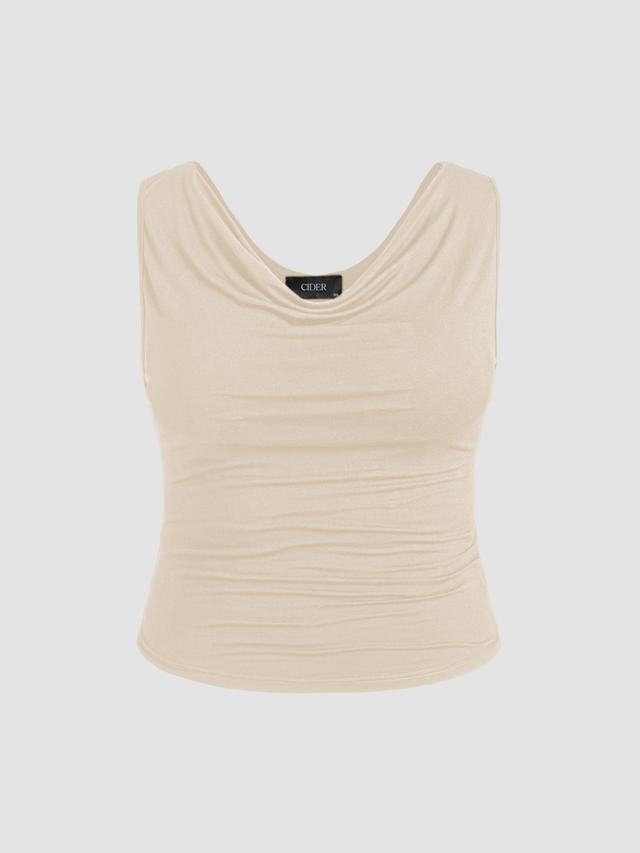 Cowl Neck Tank Top Curve & Plus Product Image