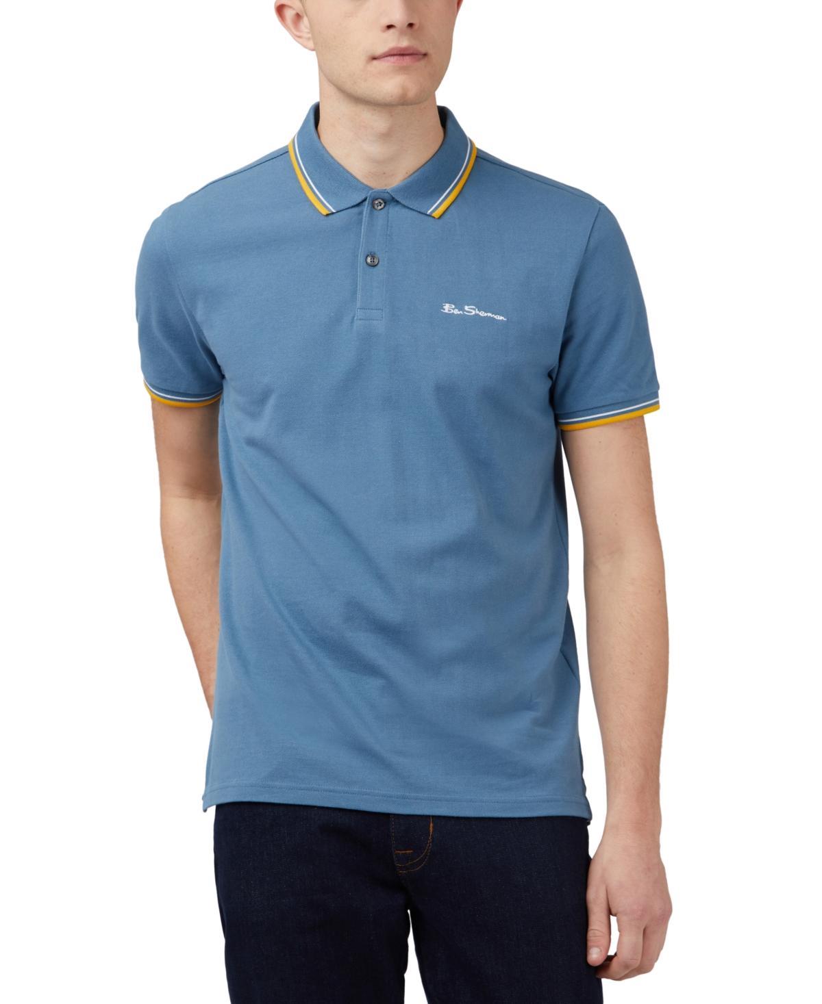 Ben Sherman Mens Signature Tipped Short-Sleeve Polo Shirt Product Image