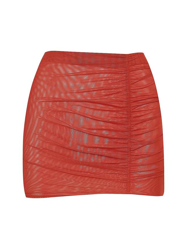 Womens Lynn Ruched Miniskirt Product Image