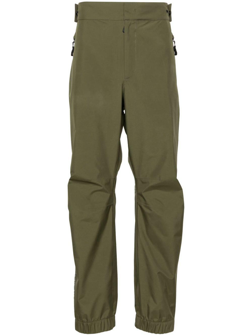 MONCLER Khaki Waterproof Trousers In Green Product Image