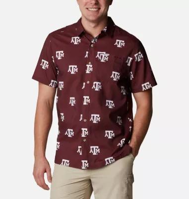 Mens Columbia Maroon Texas A&M Aggies Super Slack Tide Omni-Shade Button-Up Shirt Product Image