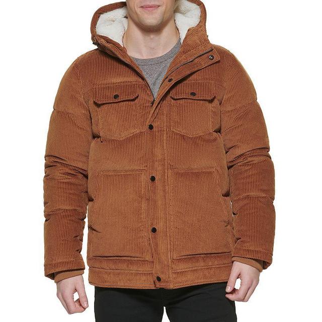 Mens Levis Quilted Corduroy Sherpa-Lined Puffer Jacket Product Image