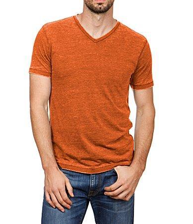 Lucky Brand Mens Burnout V-Neck Short Sleeve T-Shirt Product Image