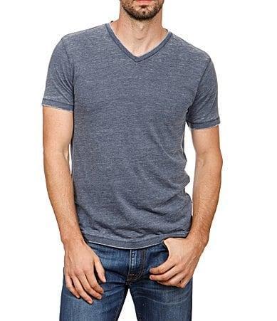 Lucky Brand Short Sleeve Burnout V-Neck T Product Image