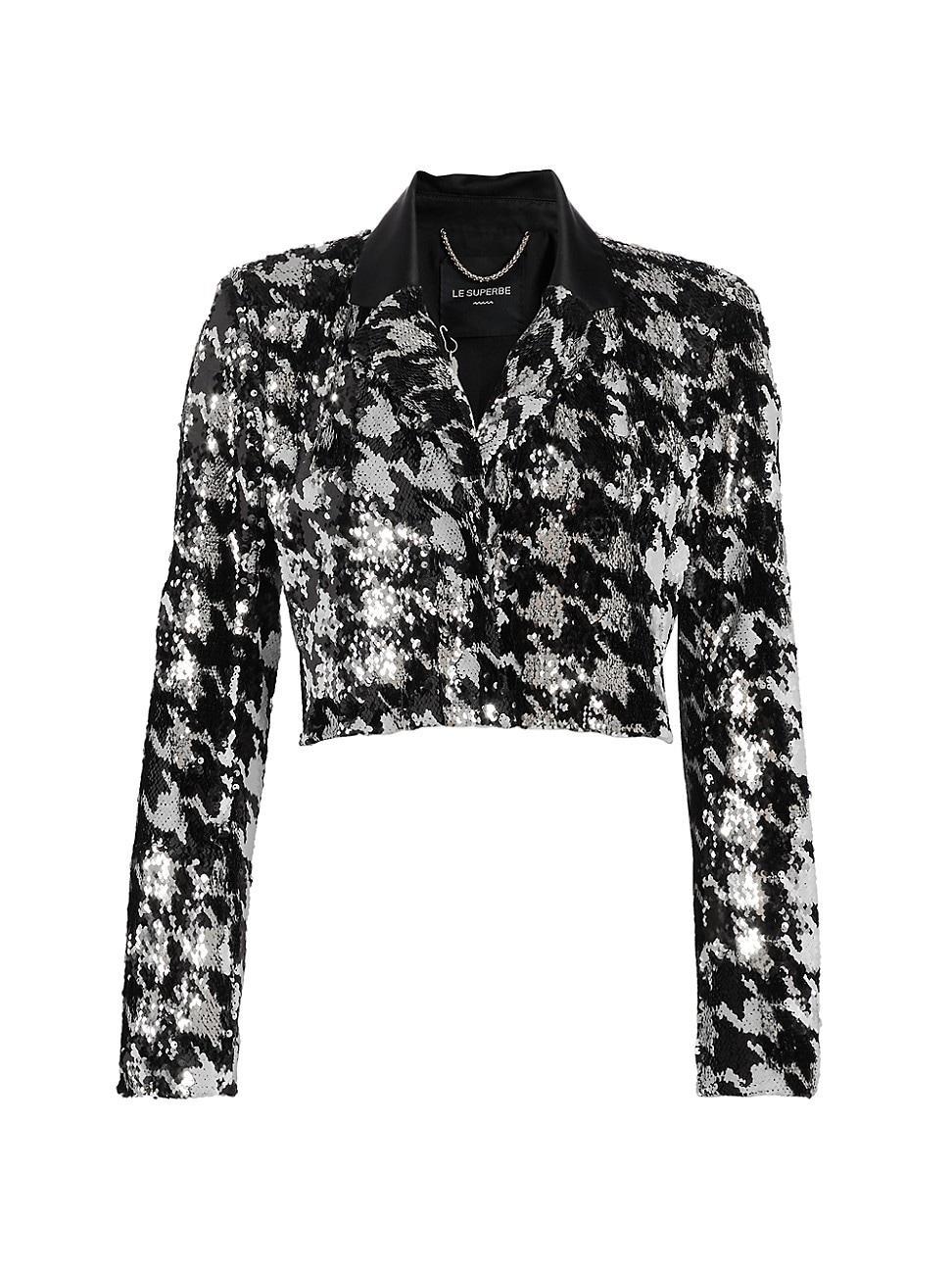 Womens Uptown Girl Sequined Jacket Product Image