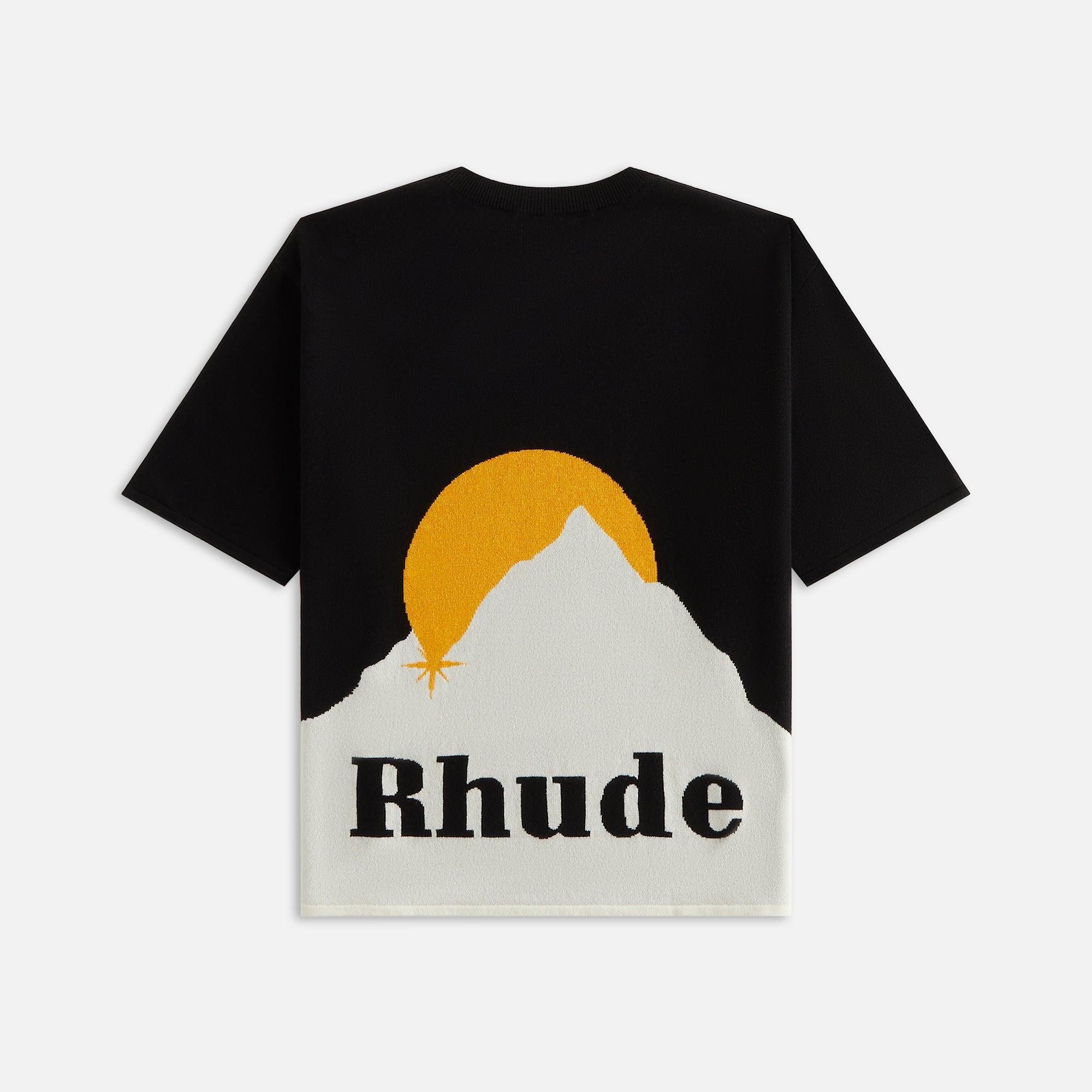 Rhude Moonlight Knit Tee - Vintage Black Male Product Image