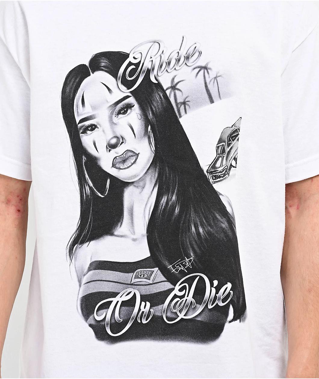 FB County Ride Or Die White T-Shirt Product Image