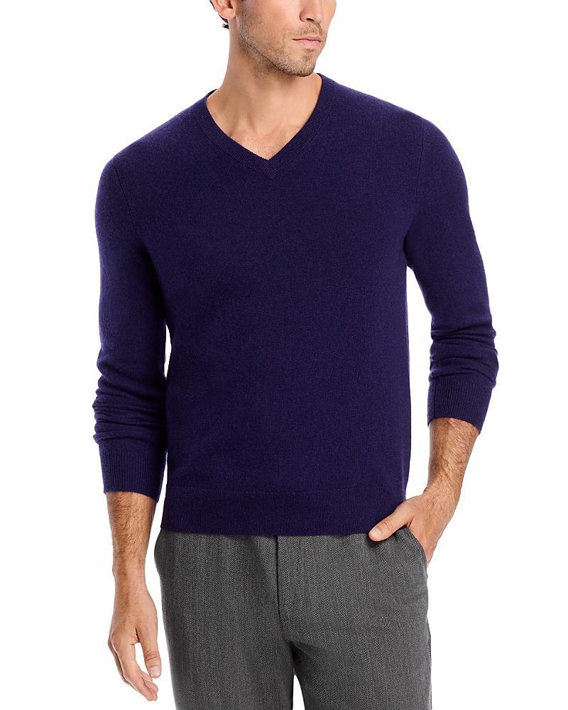 The Mens Store at Bloomingdales Ocean Blue Cashmere V-Neck Sweater - Exclusive Product Image