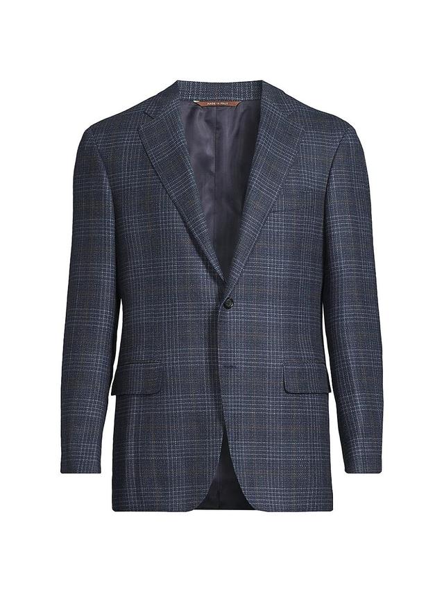 Mens Kei Plaid Wool Single-Breasted Sport Coat Product Image