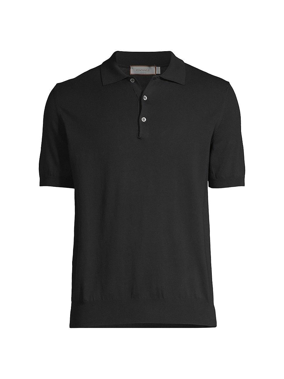 Mens Cotton Knit Polo Shirt Product Image