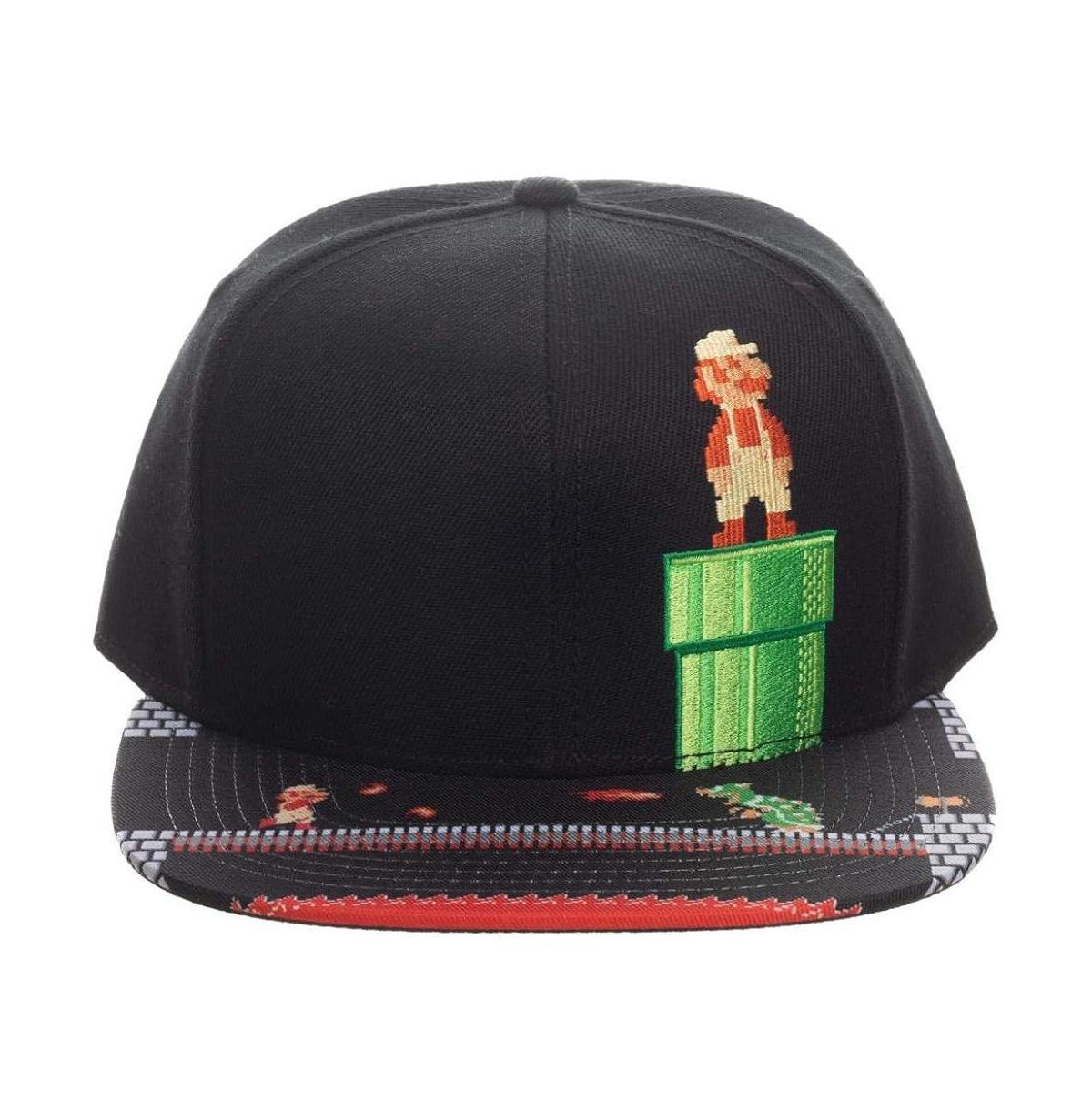 Mens Super Mario Printed Bill Baseball Cap Product Image