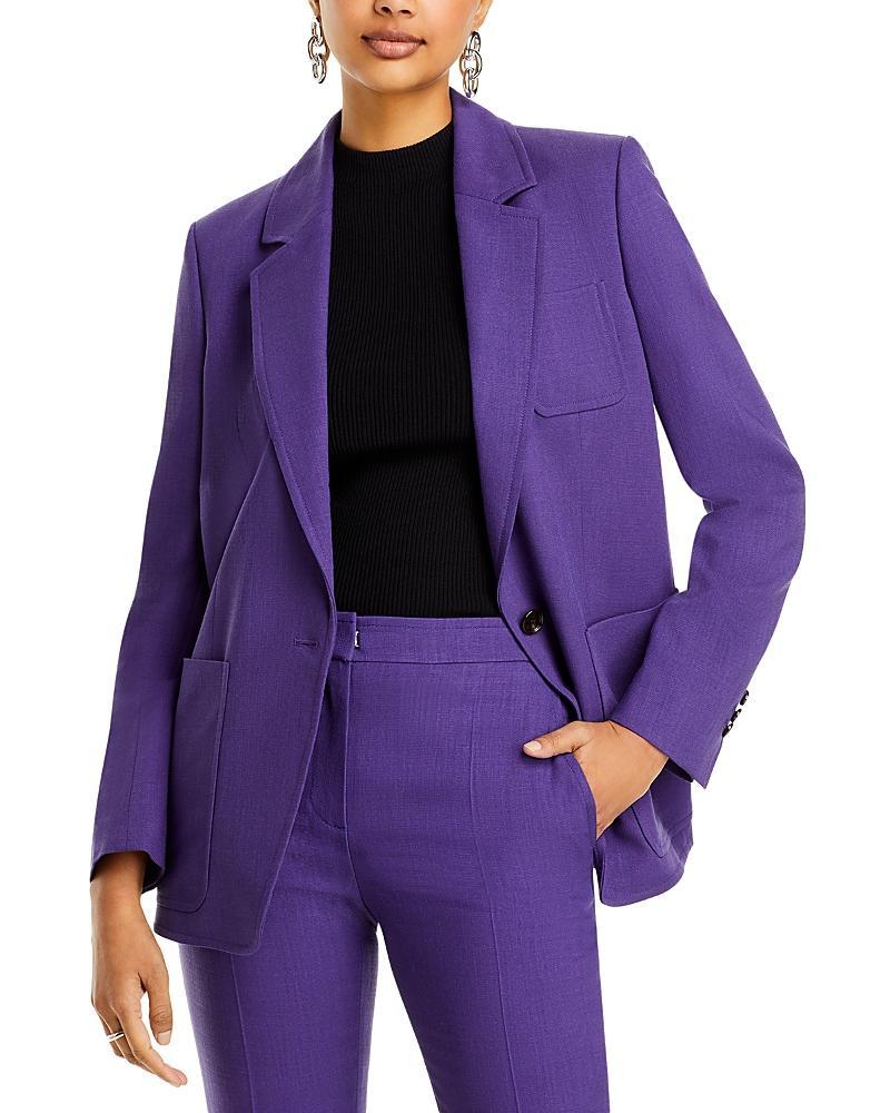 Womens Slim-Fit Jacket With Peak Lapels Product Image