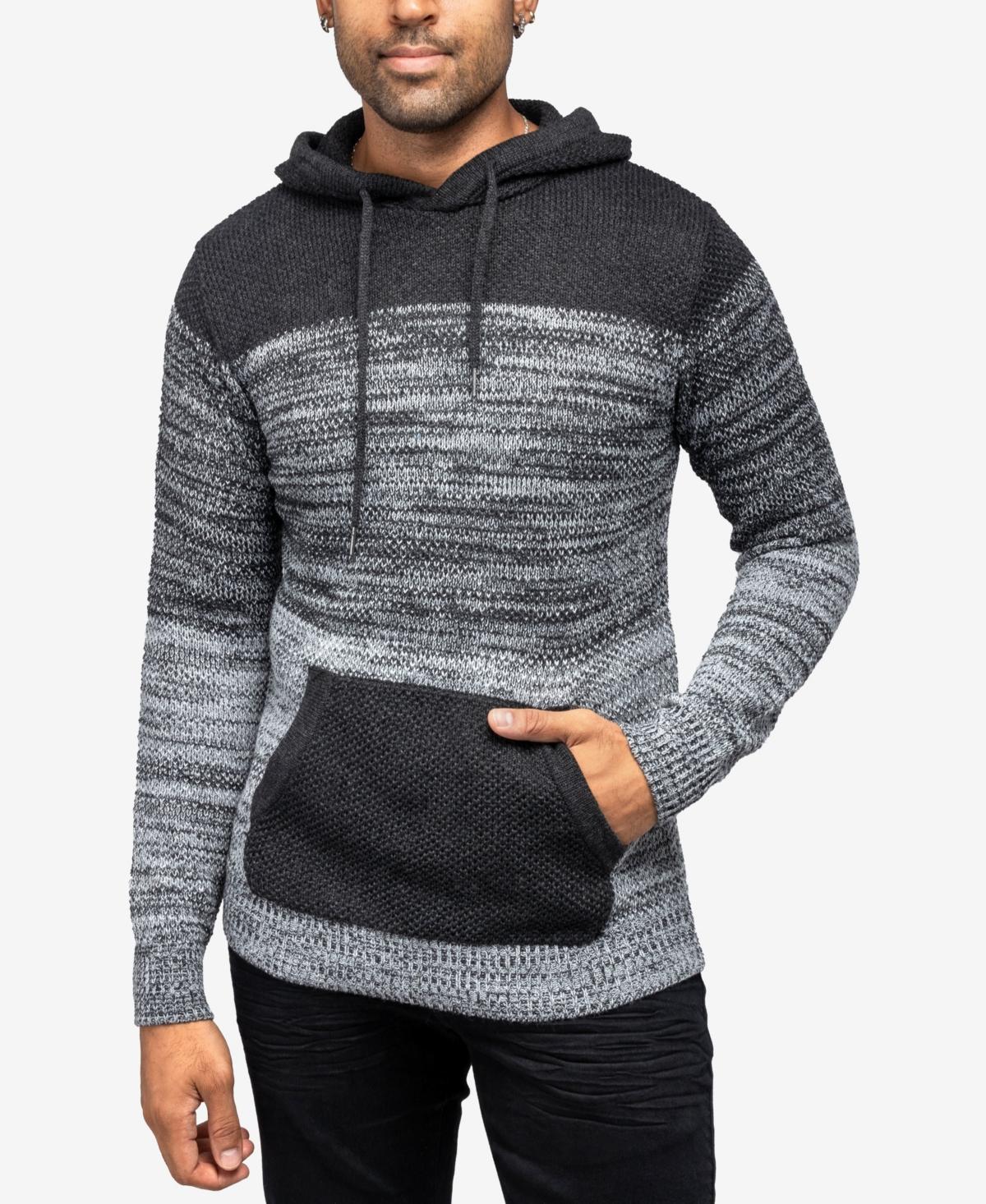 X-Ray Mens Color Blocked Hooded Sweater Product Image