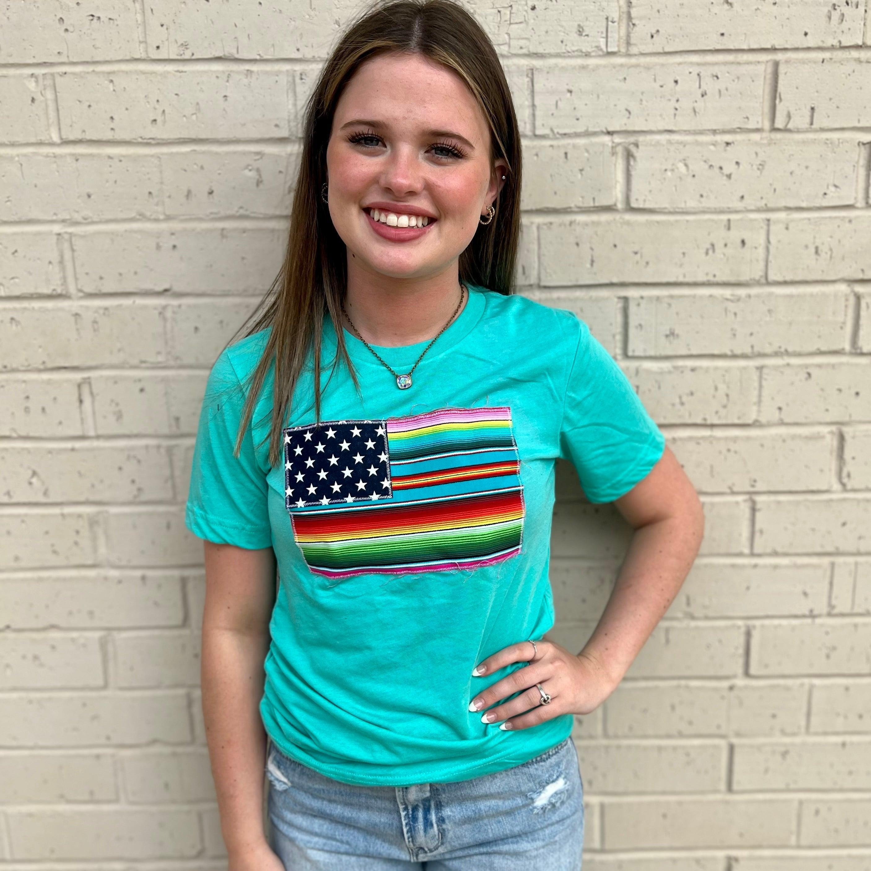 Bright Stripes Turquoise Tee* product image