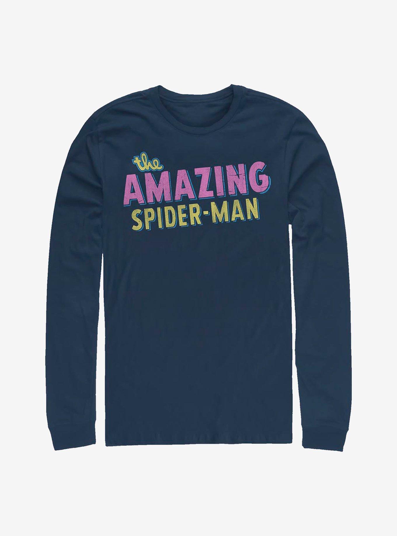 Marvel Spider-Man Amazing Retro Logo Long-Sleeve T-Shirt Product Image