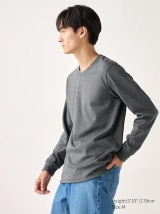 Mens Heattech Ultra Warm Crew Neck Long-Sleeve T-Shirt with Moisture-Wicking Large UNIQLO US Product Image