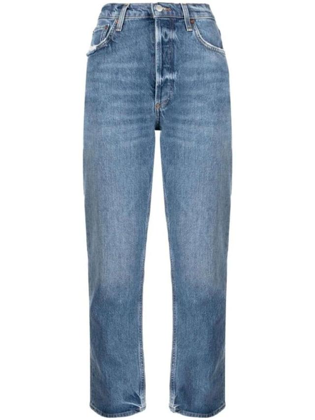 Riley Cropped Jeans In Blue Product Image