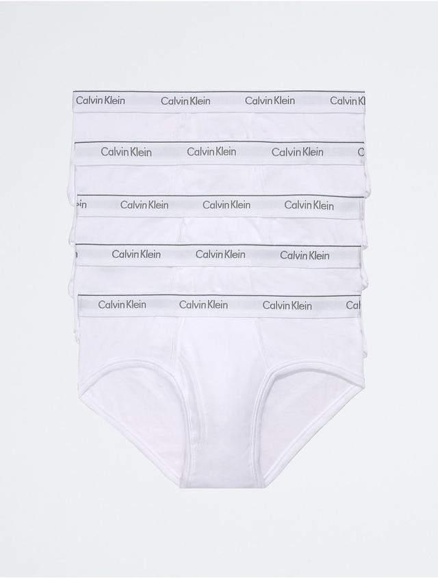 Calvin Klein Men's Cotton Classics 5-Pack Hip Brief - White - S Product Image