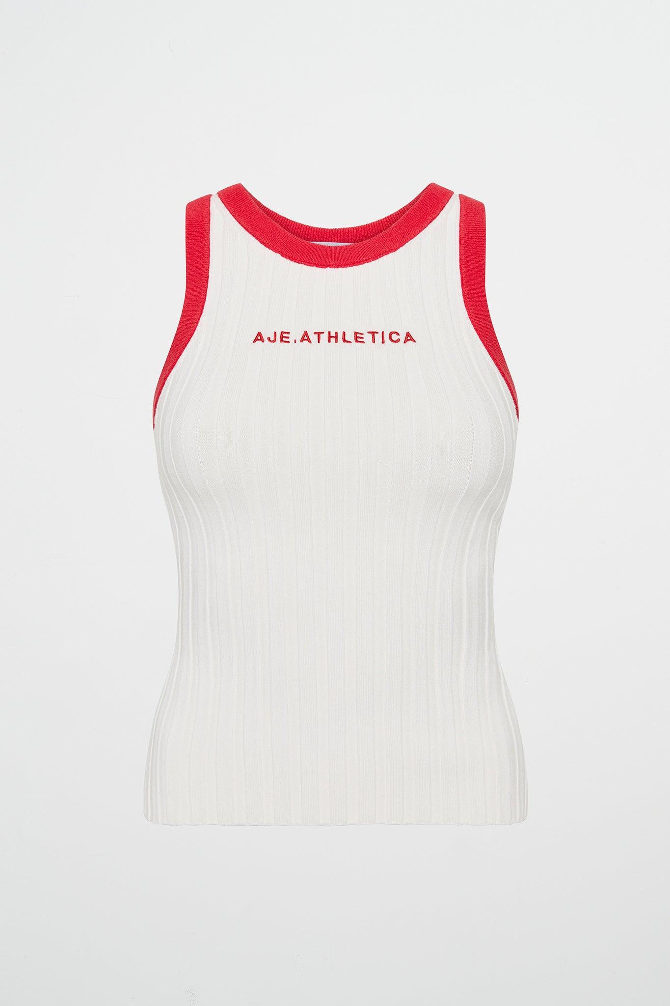 Contrast Knitted Logo Tank 108 Product Image