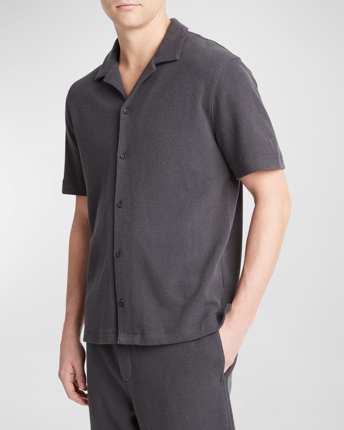 Mens Boucl Button-Front Camp Shirt Product Image