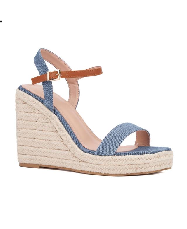 Womens Unita Platform Espadrille Wedge Sandal - Blue Product Image