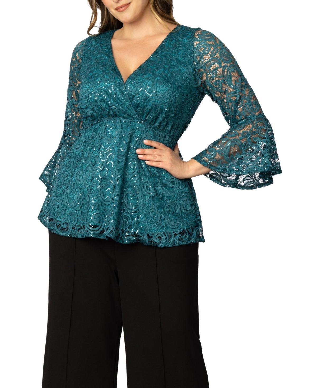 Kiyonna Sequin Lace Top Product Image