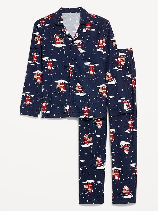 Printed Flannel Pajama Set for Men Product Image