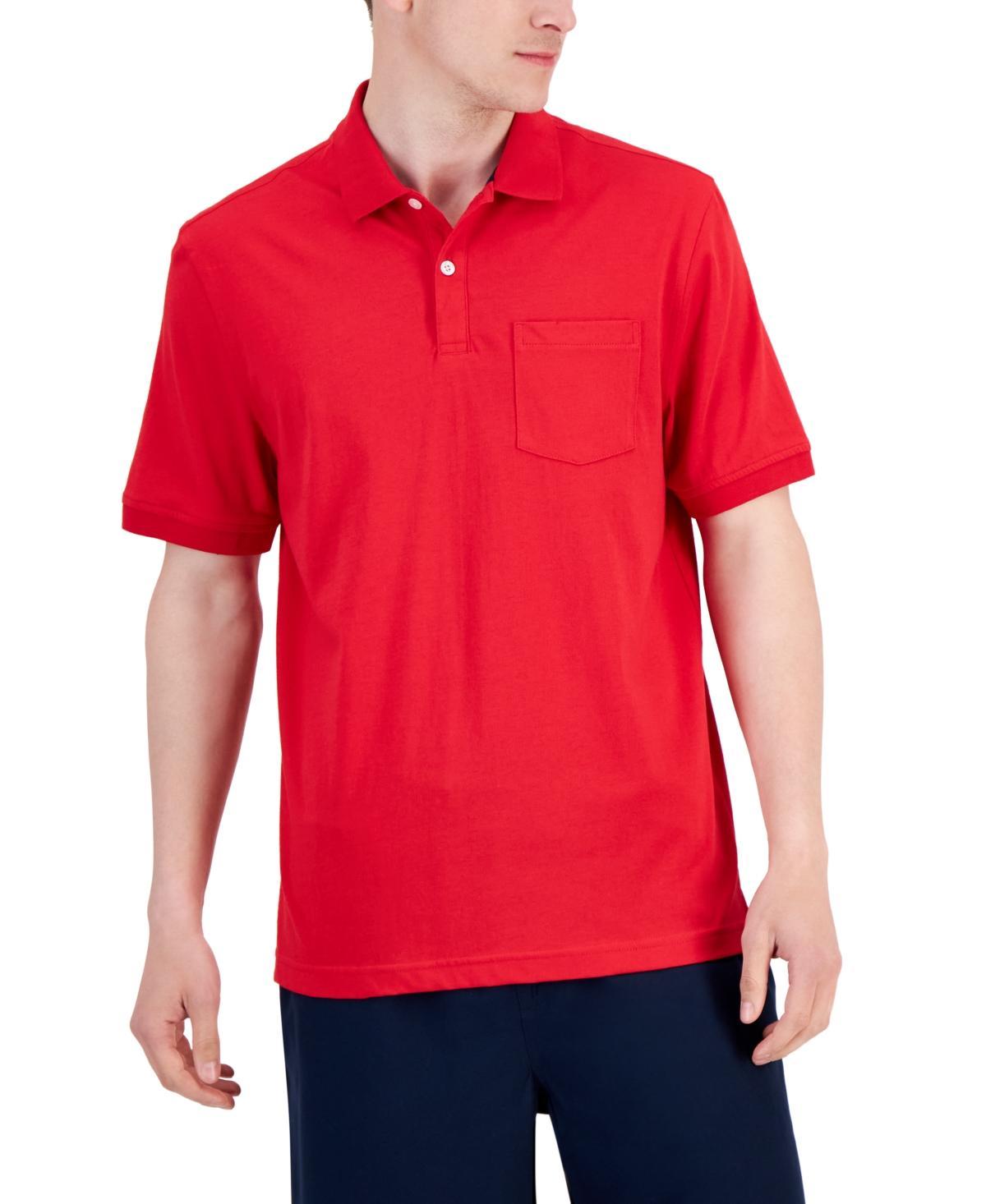 Club Room Mens Solid Jersey Polo with Pocket, Created for Macys Product Image