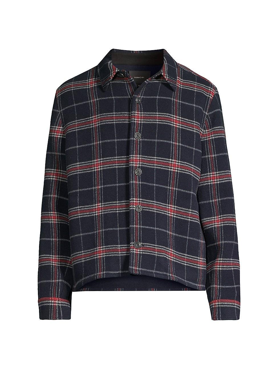 Mens Plaid Shirt Jacket Product Image