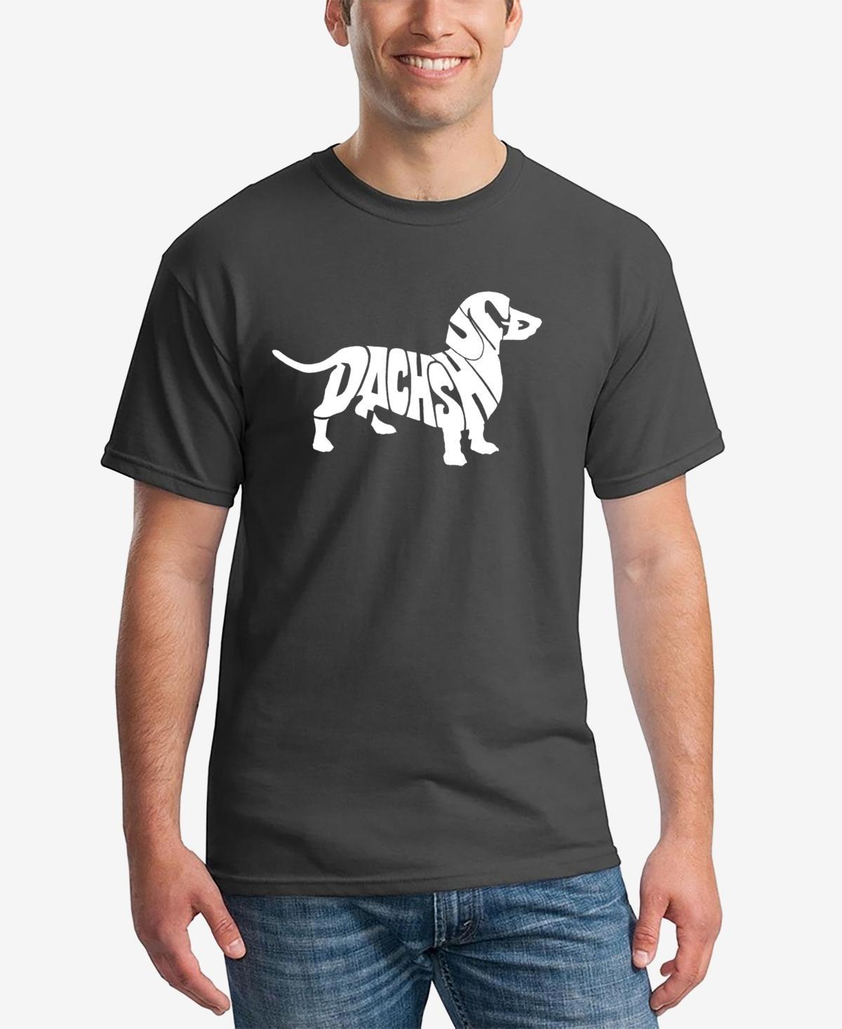 La Pop Art Mens Word Art Dachshund Short Sleeve T-shirt Product Image