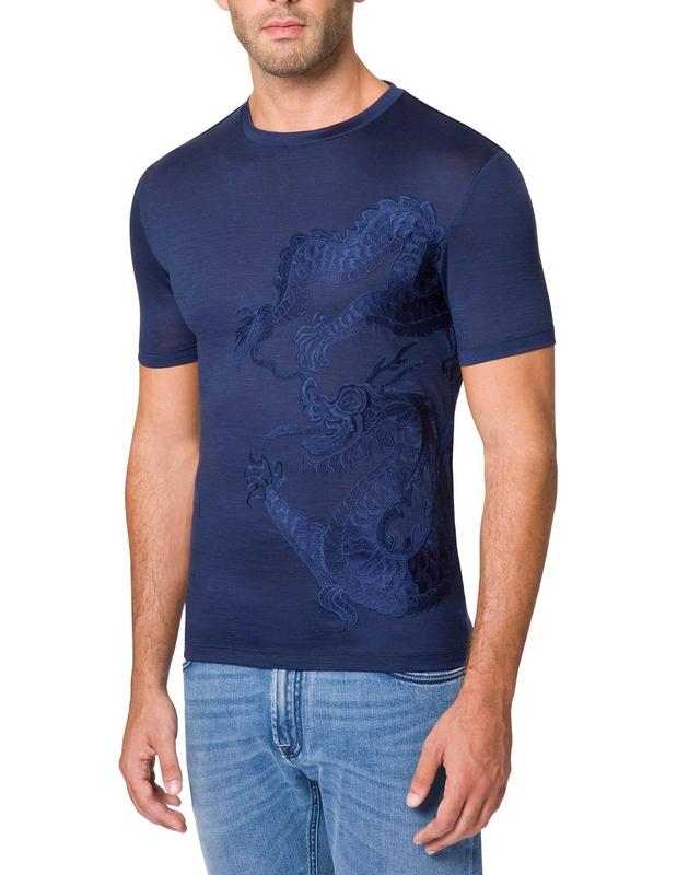 Mens Tonal Dragon Wool T-Shirt Product Image