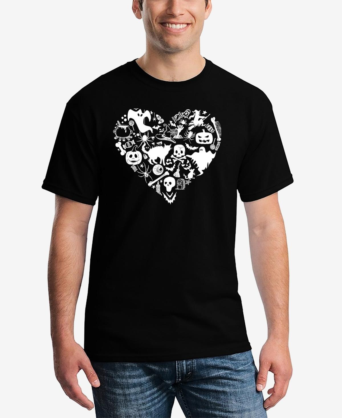 La Pop Art Mens Halloween Heart Word Art T-Shirt Product Image