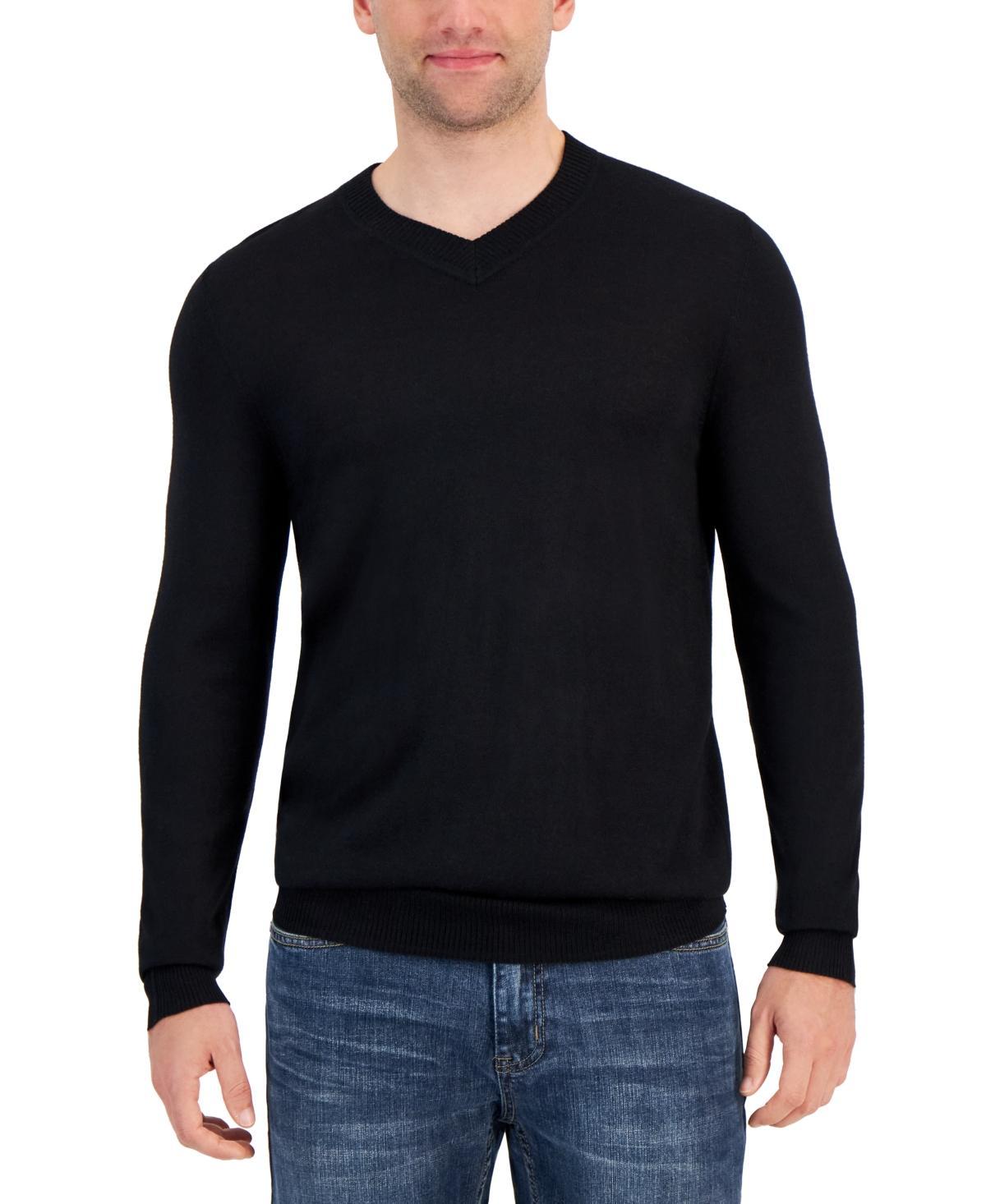 Alfani Mens Long-Sleeve V-Neck Performance Sweater, Created for Macys Product Image