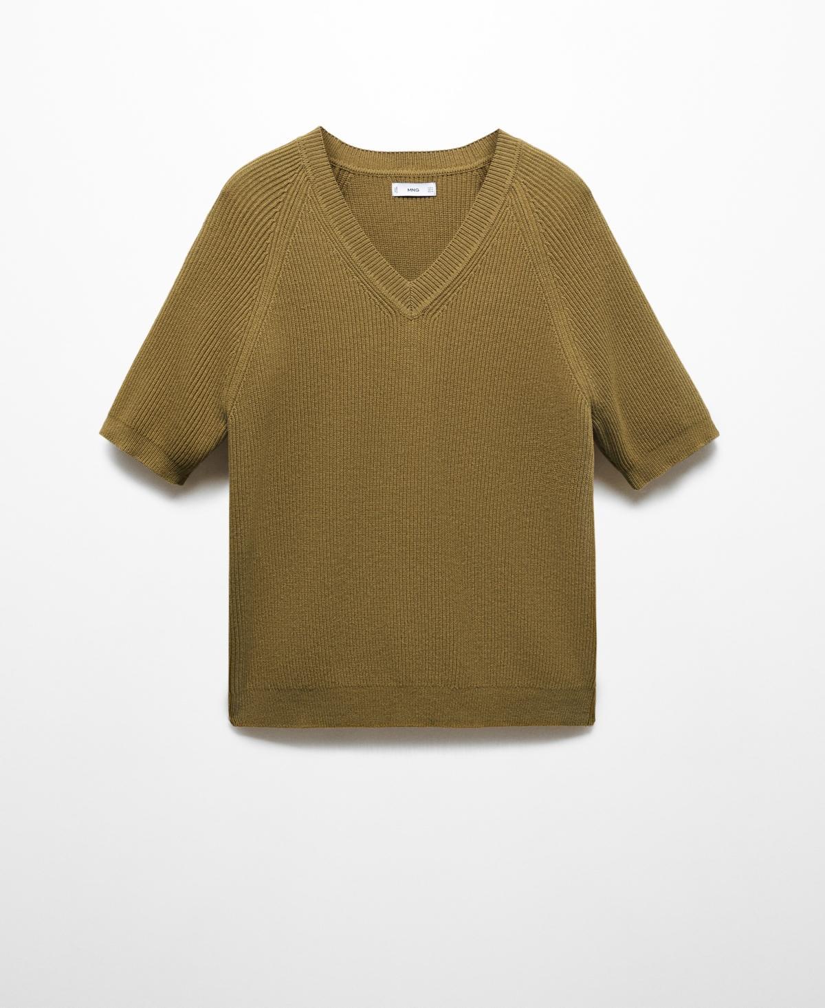 Mango Mens Short Sleeve Knitted T-Shirt Product Image