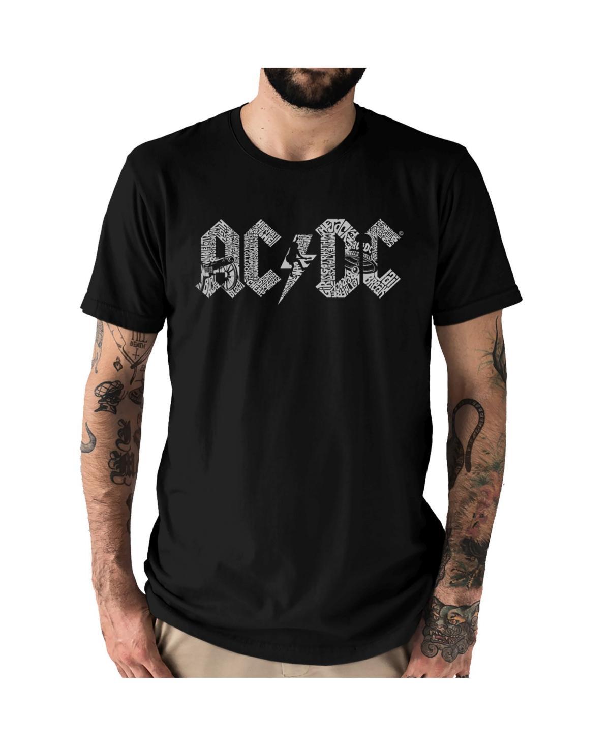 La Pop Art Mens Premium Ac/Dc Word Art T-shirt Product Image