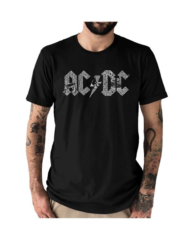 La Pop Art Mens Premium Ac/Dc Word Art T-shirt Product Image