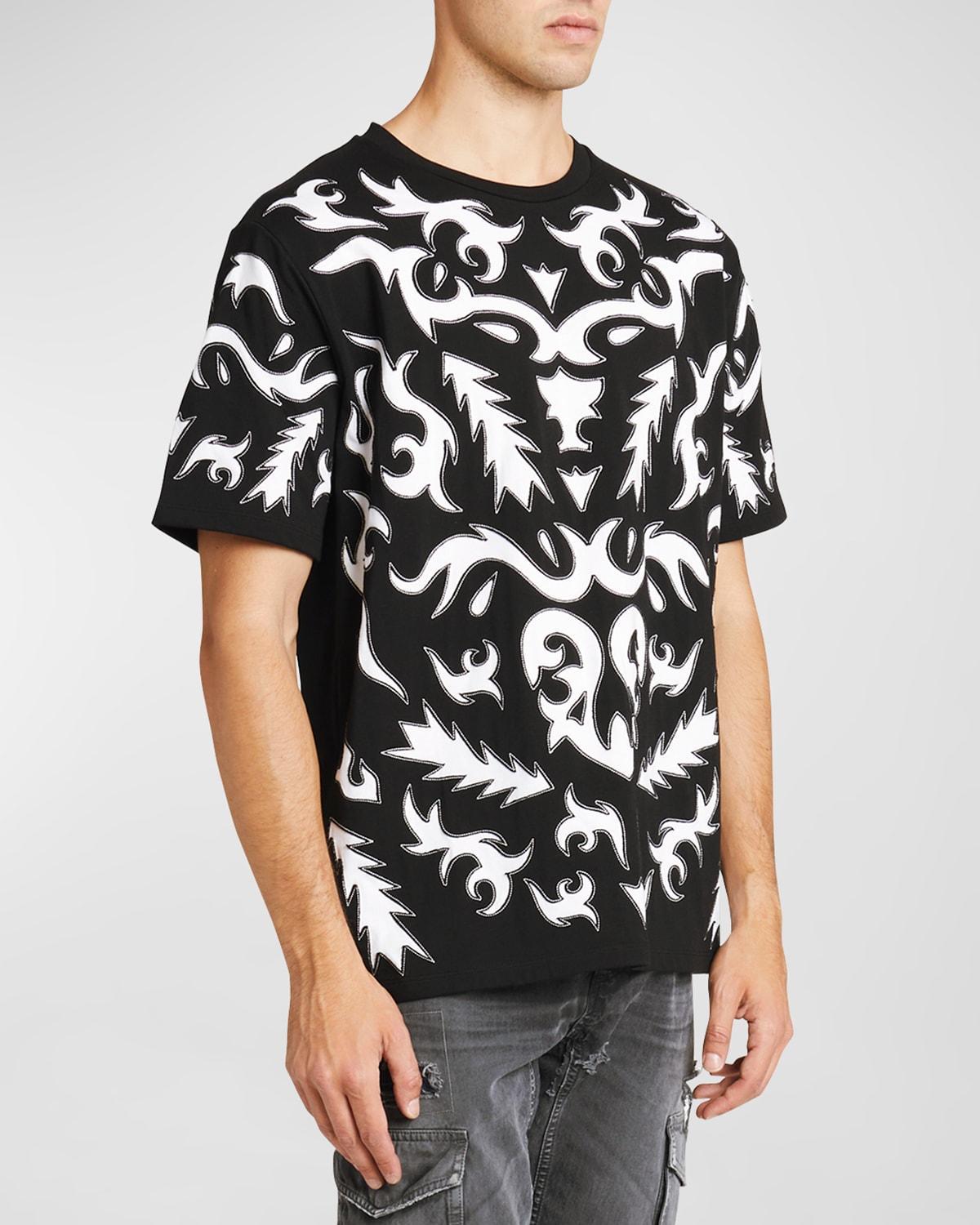 Mens Western Baroque Laser Cutout T-Shirt Product Image