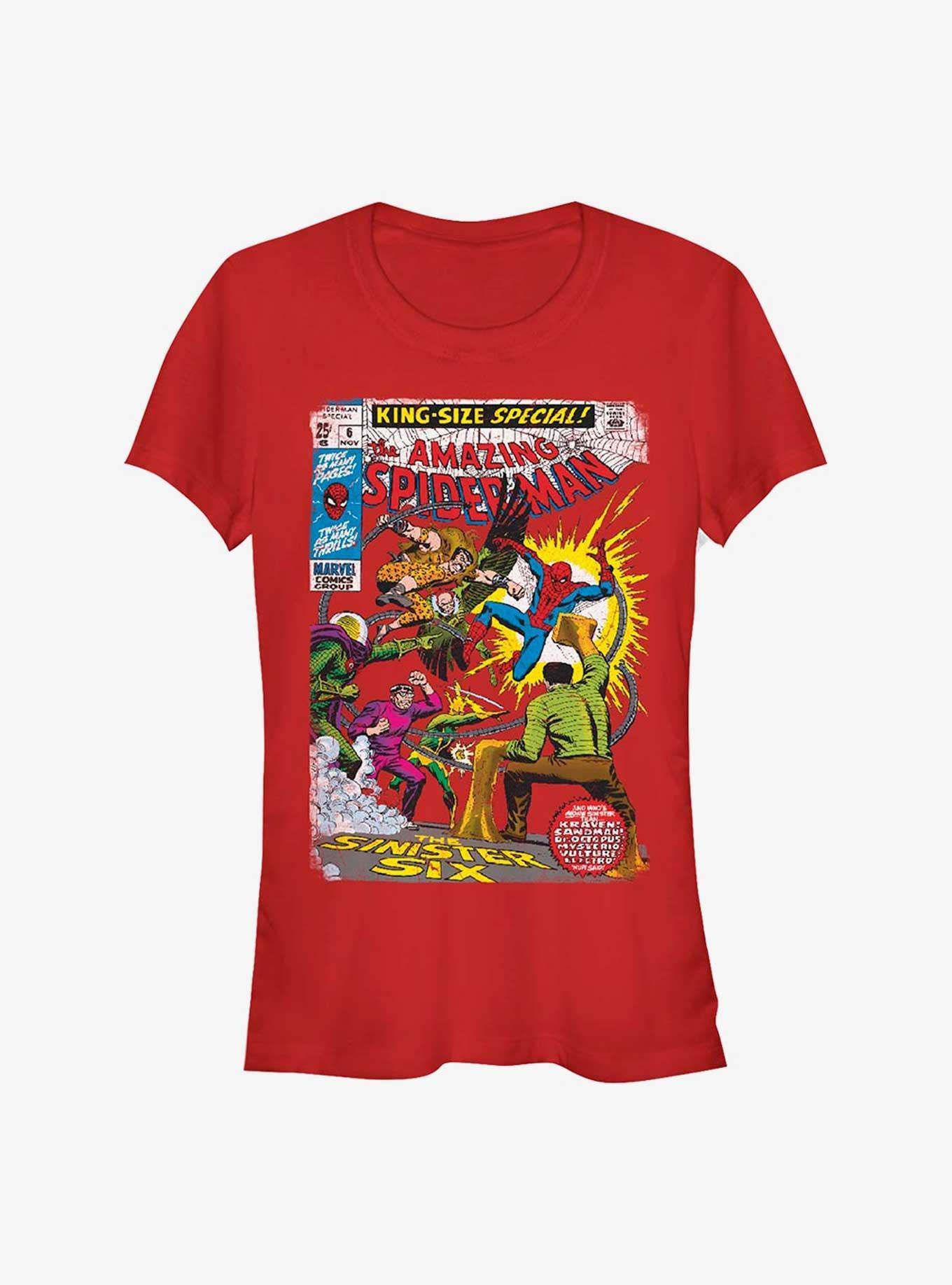 Marvel Spider-Man The Sinister Six Comic Girls T-Shirt Product Image